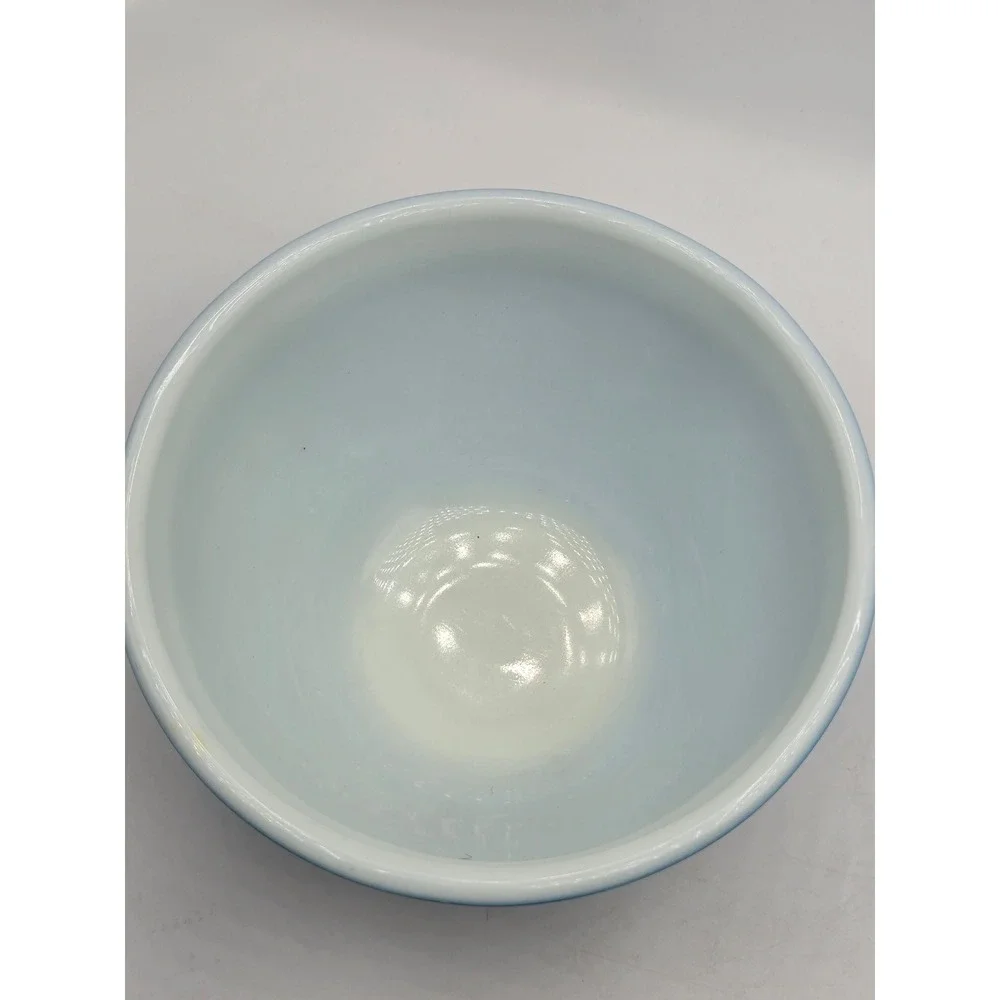Vintage Pyrex Snowflake Blue 401 Mixing Nesting Bowl 1.5 Pint Turquoise Garland